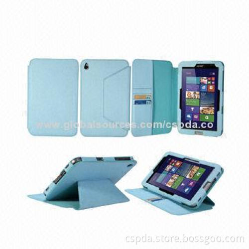 Hot-selling Back Standing Book Tablet PC Case for Acer Iconia W4-820, Easy Access to All Buttons